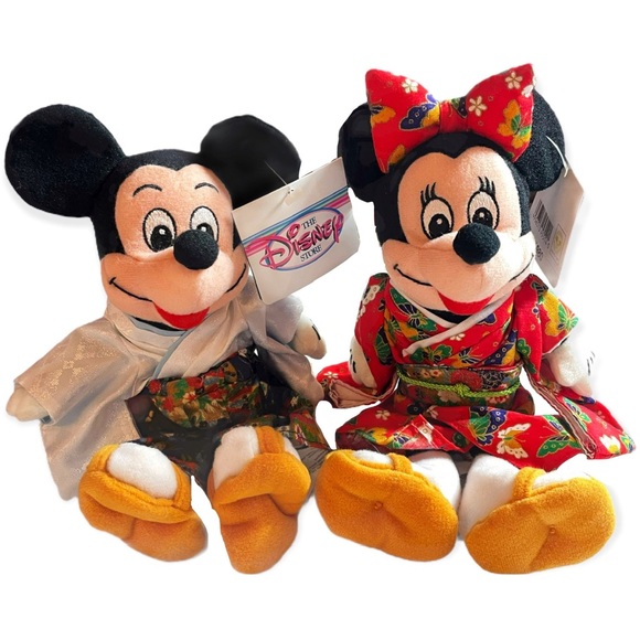 Tokyo Disney Mickey and Minnie Mouse Bean Bag Stuffed Animal Plush - Picture 2 of 14